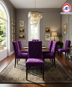 เก้าอี้ แวซายน์ เวงเก้ กำมะหยี่ม่วง