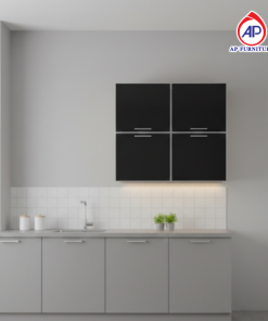 ตู้แขวนผนัง 90 ซม. 4 บานเปิดกระจก SURE