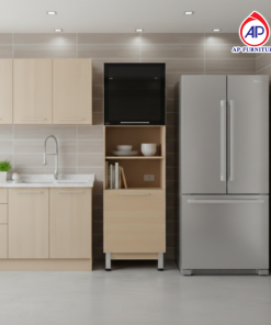 ตู้สูงบานเปิด บนกระจก-ล่างทึบ DKC-612