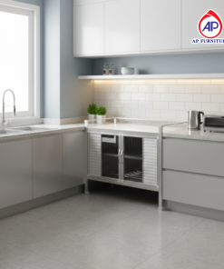 ตู้เคาน์เตอร์ 100 ซม. มิเนียมขาว ZPS-1073