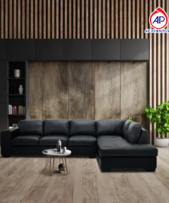 โซฟาเข้ามุม ซ้าย - ขวา รุ่น TIMMER PVC สีดำ