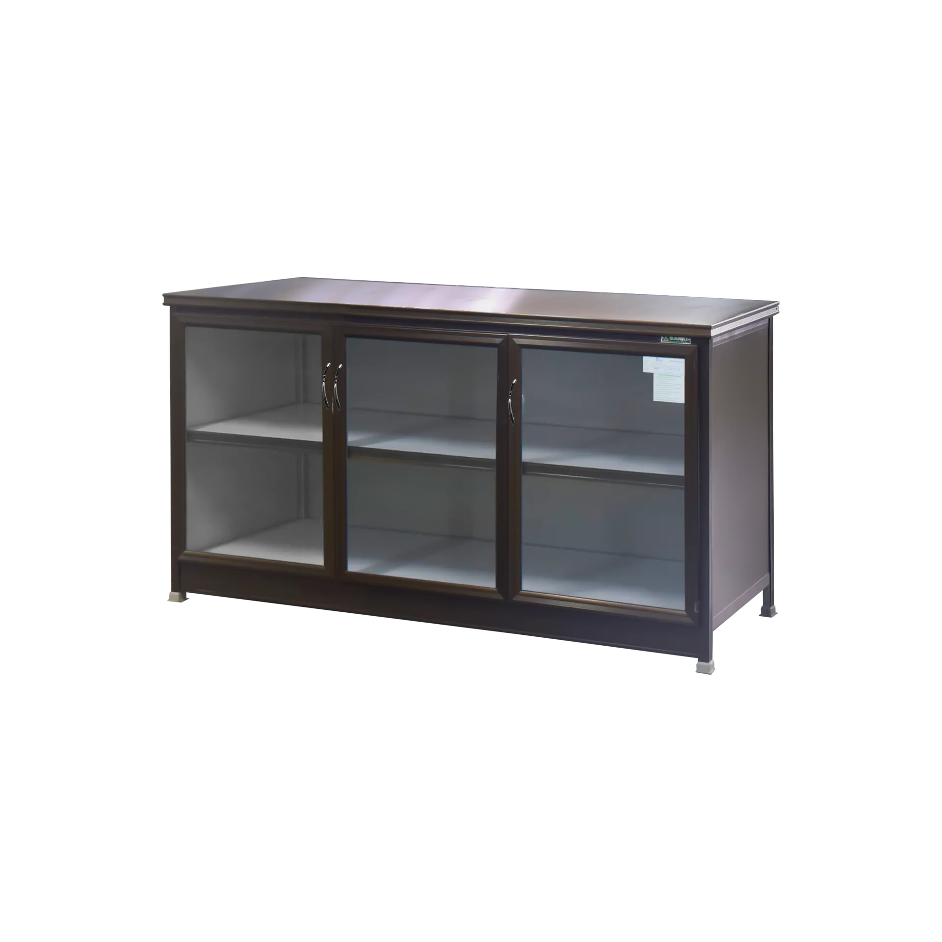 ตู้ครัวโครงเหล็ก 1.5 เมตร ยี่ห้อ ซันกิ สีชา
